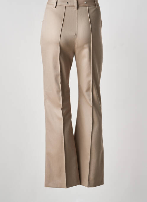 Pantalon larg închidere cu fermoar sub clapetă cu nasturi mărime normală maro BARBARA BUI femme