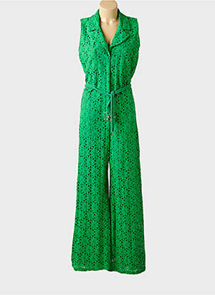 Salopetă-pantalon fără mâneci fără mâneci verde CAROLINE BISS femme