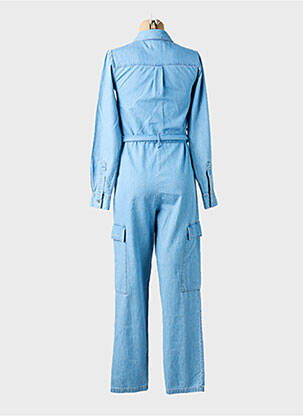 Salopetă-pantalon guler de bluză mâneci lungi albastru RIANI femeie