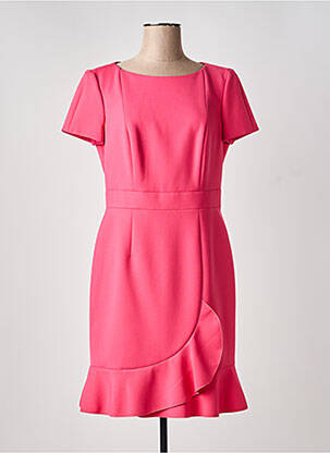Rochie midi mâneci scurte mâneci scurte roz PAULE KA femeie