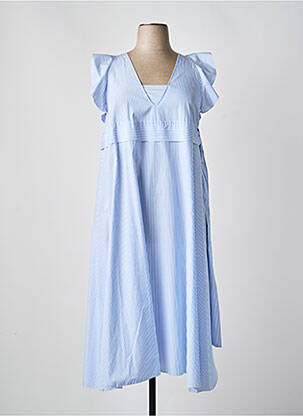 Rochie lungă croială evazată fără mâneci albastru N°21 femeie