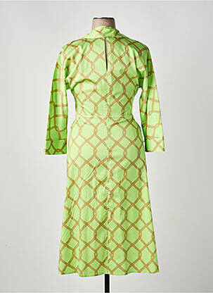 Rochie midi imprimeu fantezie mâneci lungi verde LIVIANA CONTI femeie
