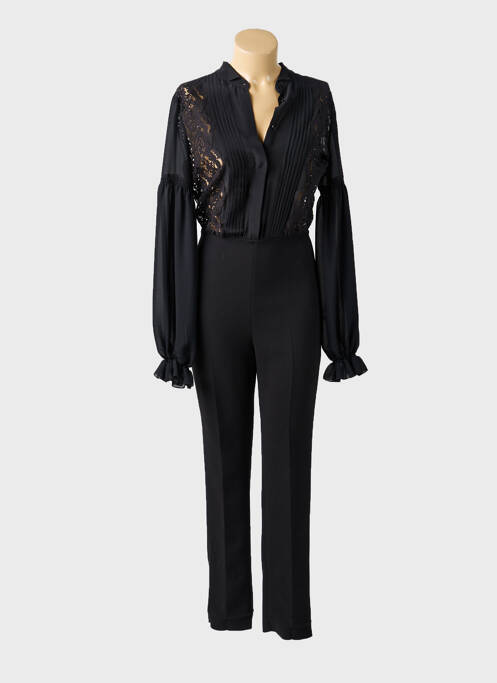 Salopetă-pantalon închidere cu nasturi pe față mâneci lungi negru ERMANNO SCERVINO femme