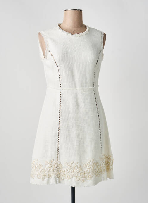 Rochie scurtă fără mâneci fără mâneci alb ERMANNO SCERVINO femme