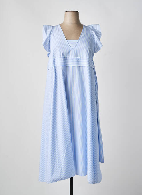 Rochie lungă croială evazată fără mâneci albastru N°21 femme