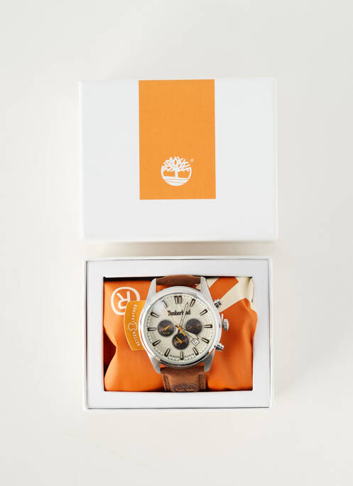 Ceas materiale din piele maro TIMBERLAND homme