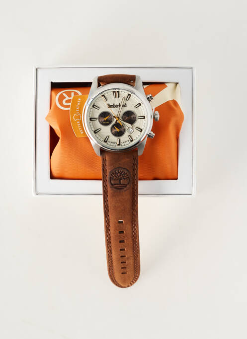 Ceas materiale din piele maro TIMBERLAND homme
