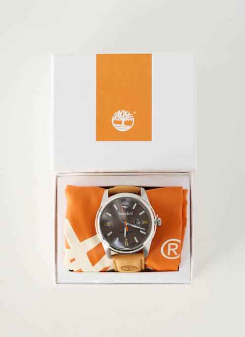 Ceas materiale din piele maro TIMBERLAND homme