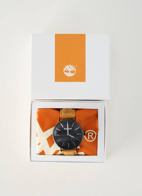 Ceas materiale din piele maro TIMBERLAND homme