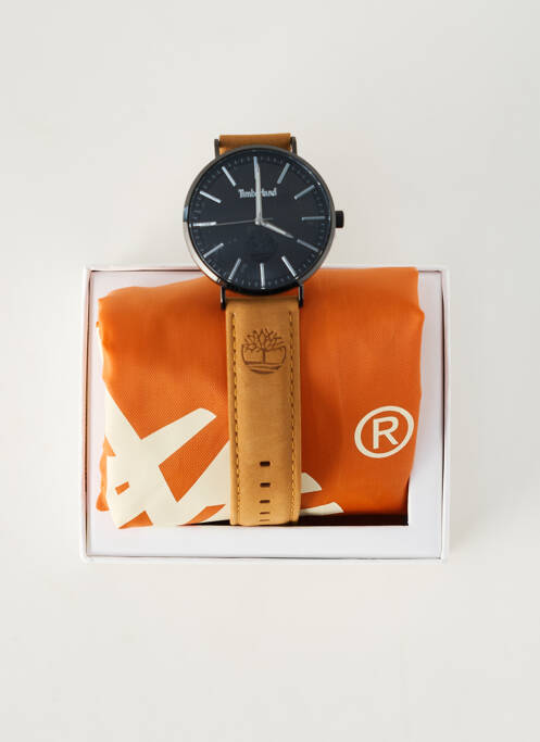 Ceas materiale din piele maro TIMBERLAND homme