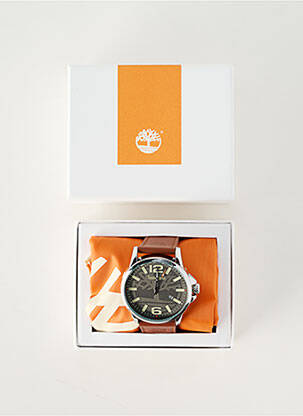 Ceas materiale din piele maro TIMBERLAND homme