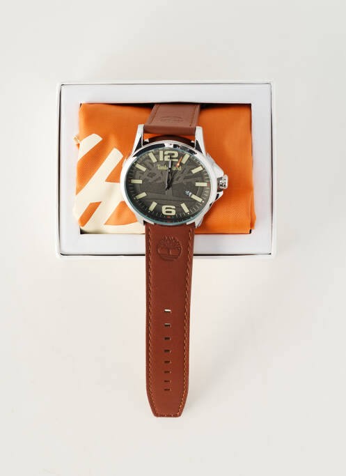 Ceas materiale din piele maro TIMBERLAND homme
