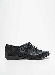 Derby-uri imprimare toc plat până la 3 cm negru HIRICA femme