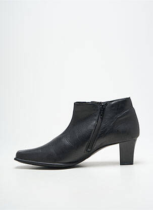 Botine/ghete țesătură satinată toc de 4 la 6 cm negru DORNDORF femeie