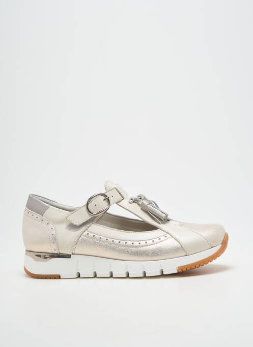 Adidași țesătură satinată toc plat până la 3 cm bej DORKING femme