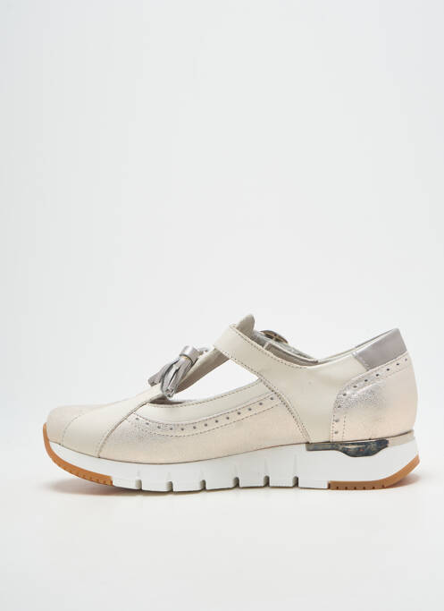 Adidași țesătură satinată toc plat până la 3 cm bej DORKING femme