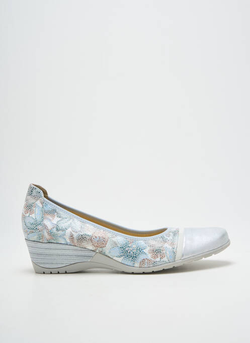 Balerine imprimare toc de 4 la 6 cm argintiu GEO-REINO femme