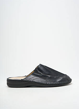 Mulete/saboți țesătură satinată vârf rotund negru LA PLUME homme