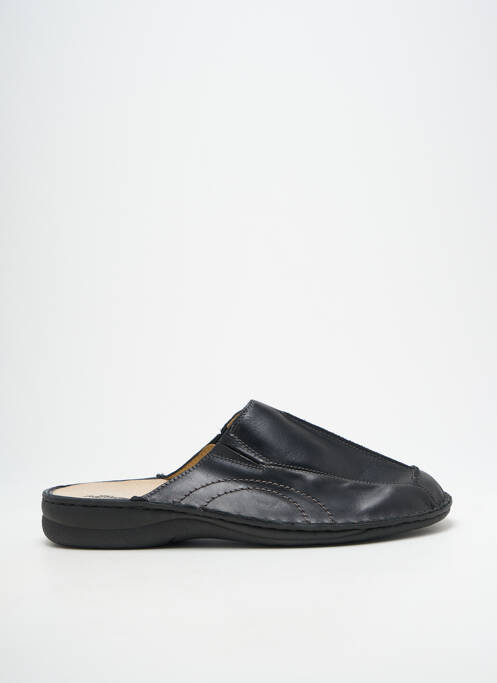 Mulete/saboți țesătură satinată vârf rotund negru LA PLUME homme