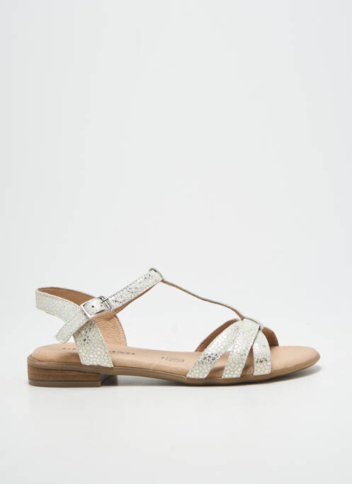 Sandale/pantofi decupați chiquet toc plat până la 3 cm argintiu GEO-REINO femme