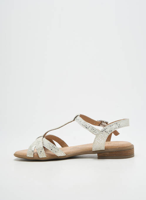 Sandale/pantofi decupați chiquet toc plat până la 3 cm argintiu GEO-REINO femme