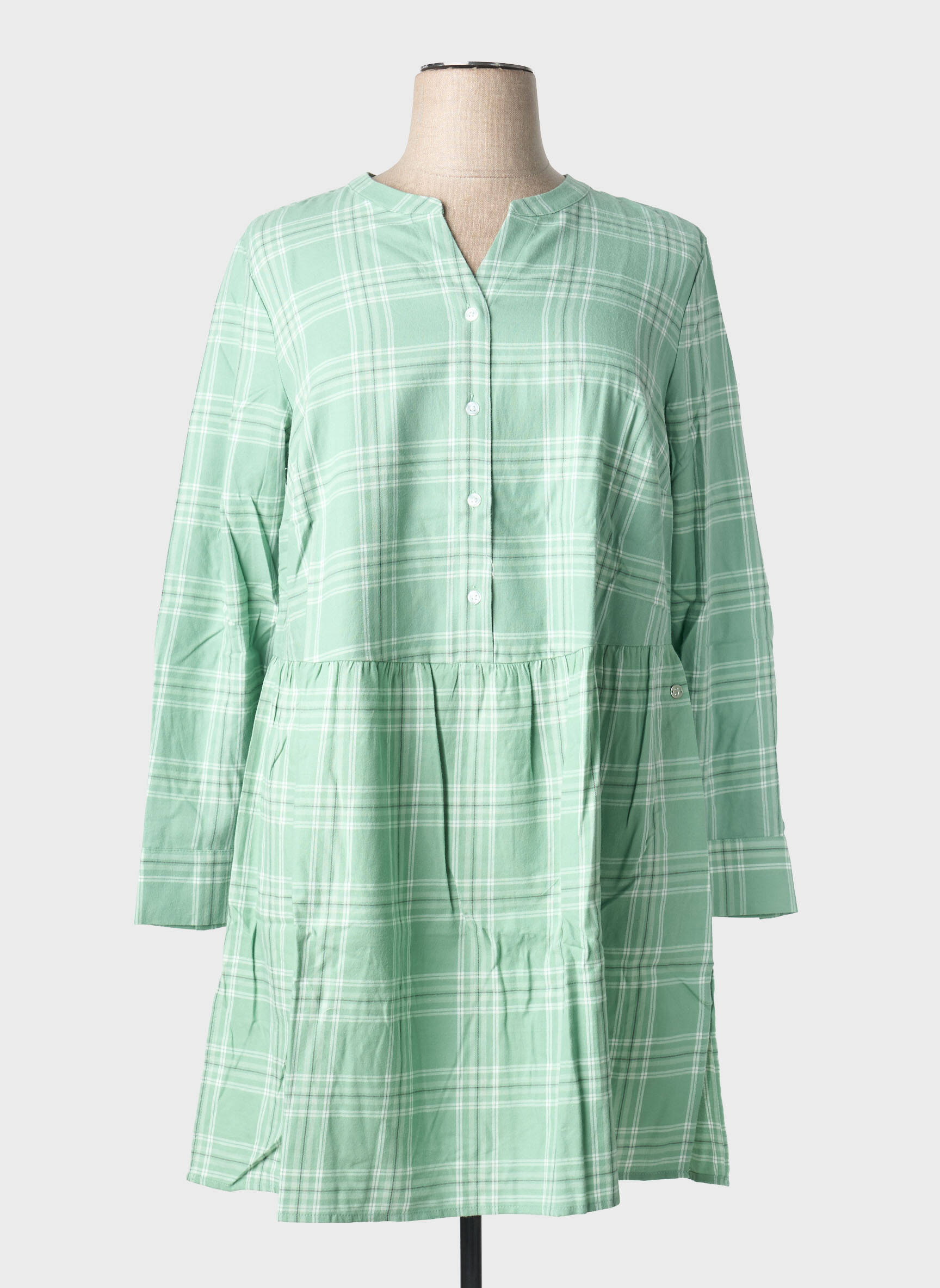 Rochie midi mâneci lungi mâneci lungi verde SHEEGO femeie