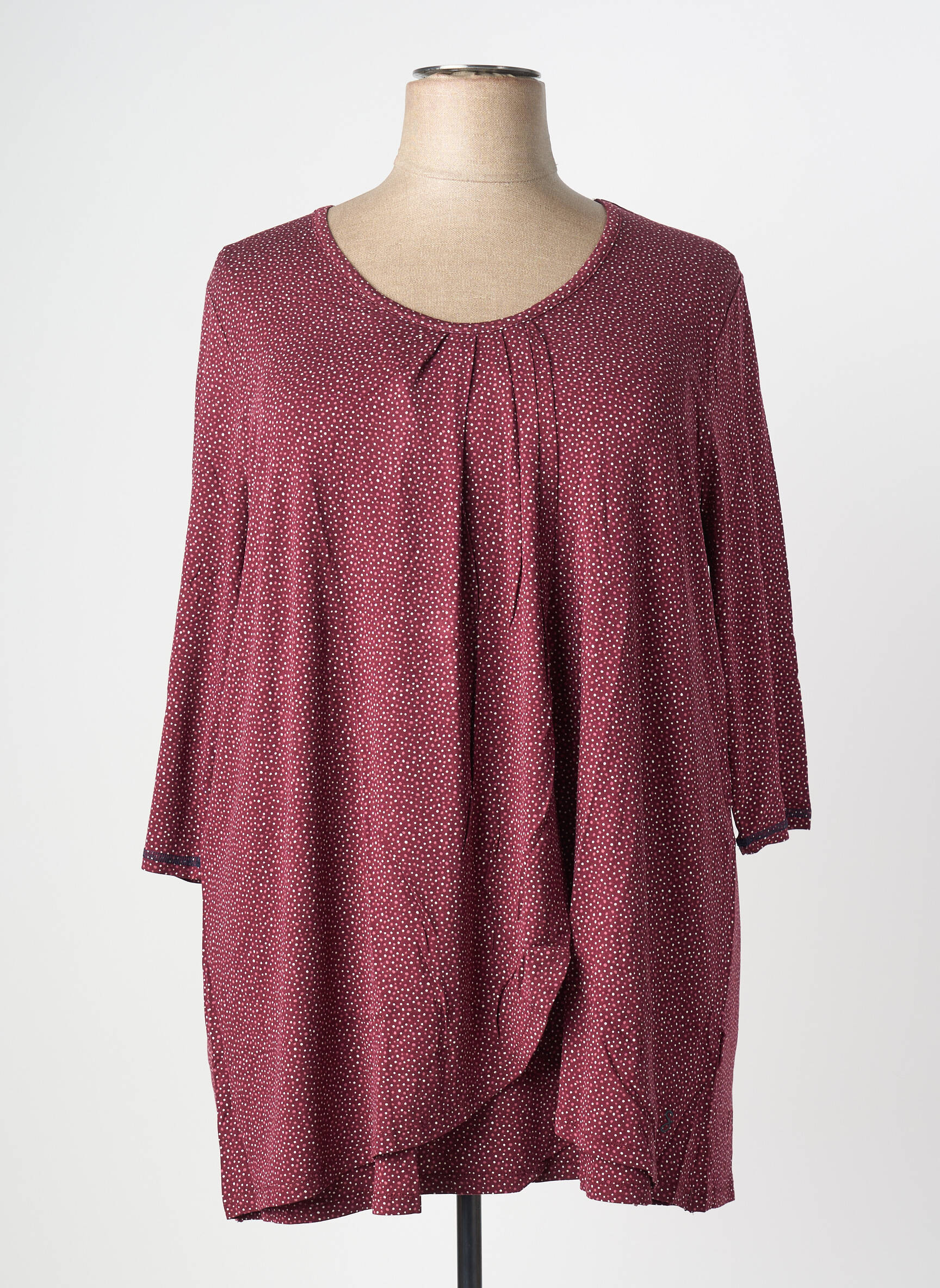 Top guler rotund mâneci 3/4 violet SHEEGO femeie