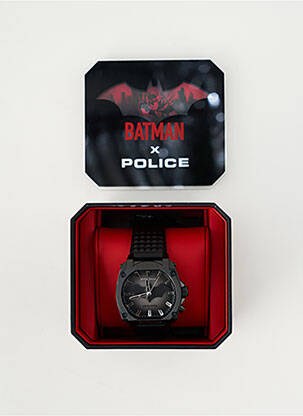 Ceas materiale din piele negru POLICE homme