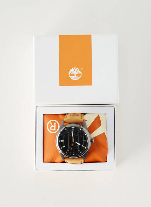 Ceas materiale din piele maro TIMBERLAND homme