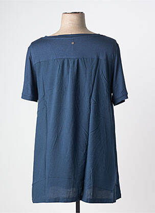 Tricou guler rotund mâneci scurte albastru SHEEGO femeie