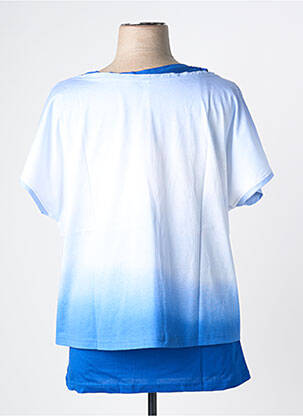 Tricou elasticitate mâneci scurte albastru SHEEGO femeie