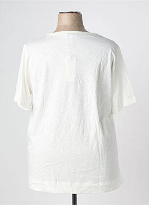Tricou croială dreaptă mâneci scurte alb TRIANGLE femeie