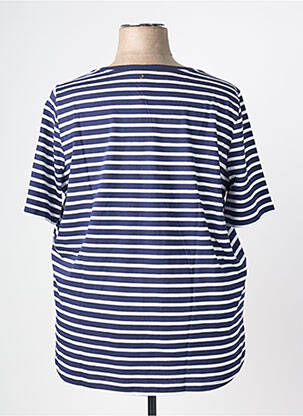Tricou guler în v mâneci scurte albastru SHEEGO femeie