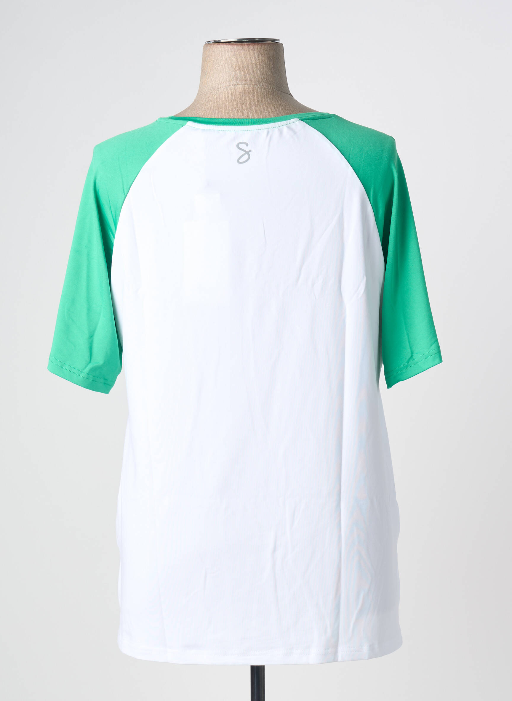 Tricou croială dreaptă mâneci scurte verde SHEEGO femeie