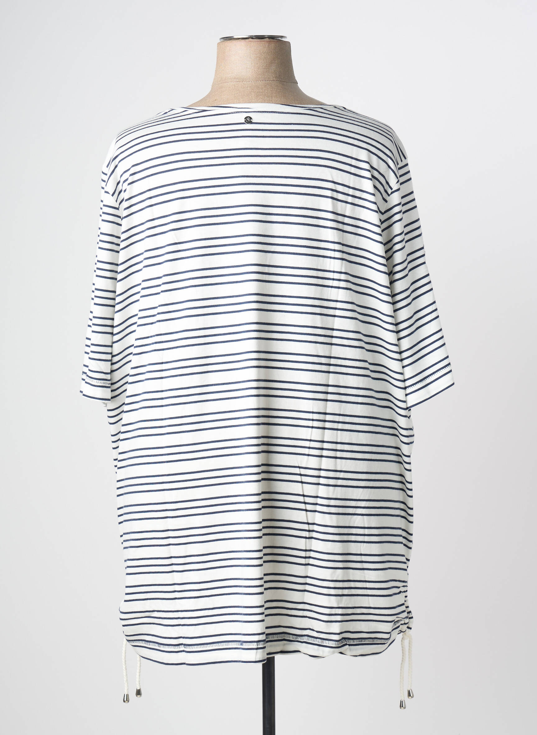 Tricou croială dreaptă mâneci scurte alb SHEEGO femeie