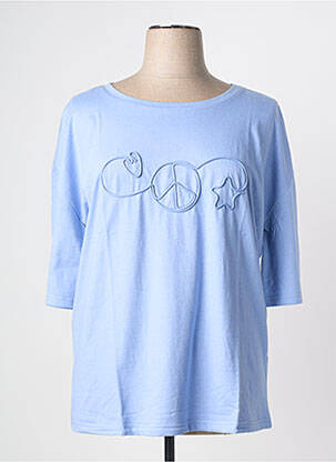 Tricou mâneci 3/4 mâneci 3/4 albastru SHEEGO femeie
