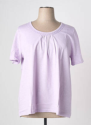 Tricou elasticitate mâneci scurte violet SHEEGO femeie
