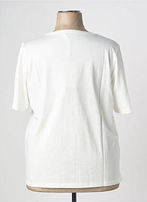 Tricou elasticitate mâneci scurte alb TRIANGLE femeie