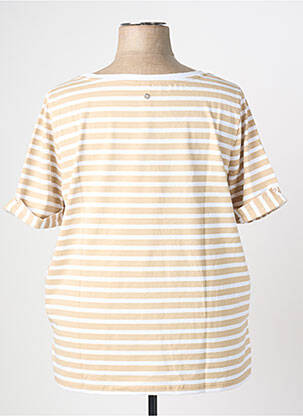 Tricou elasticitate mâneci scurte bej SHEEGO femeie