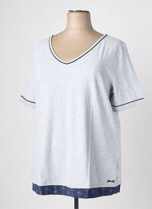 Tricou imprimeu fantezie mâneci scurte gri SHEEGO femeie