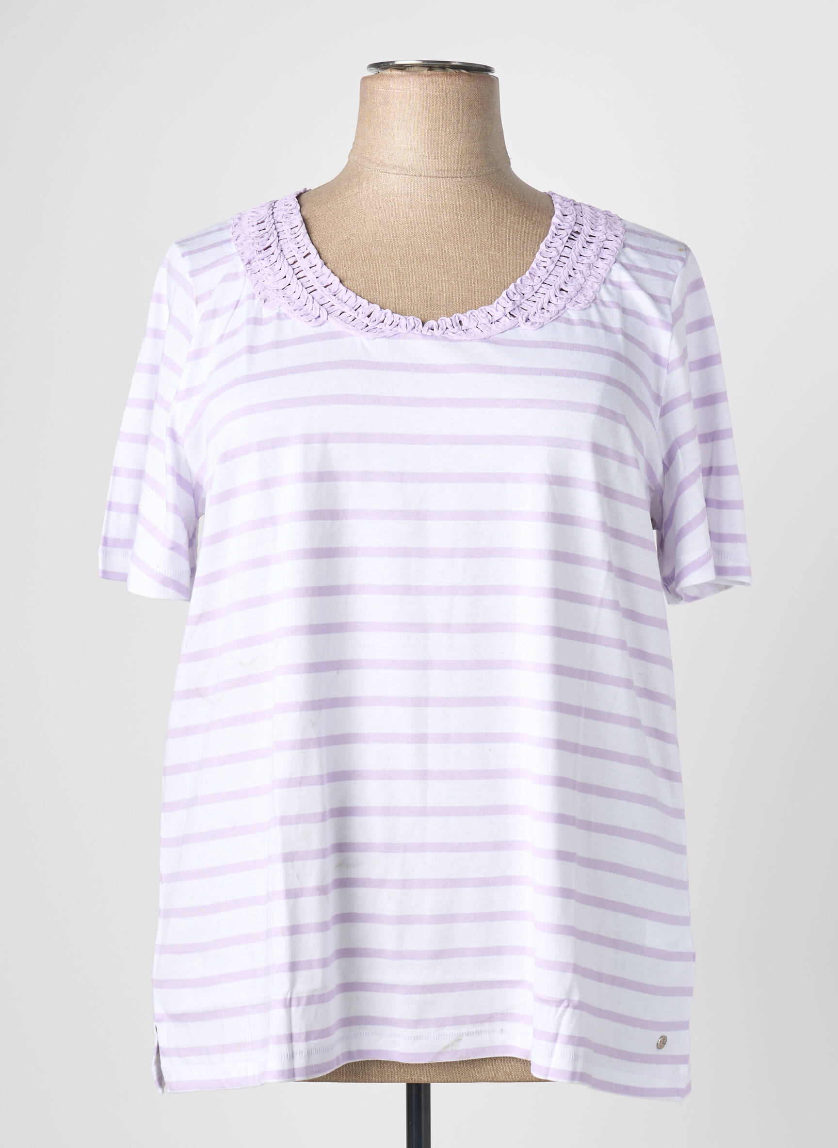 Tricou imprimeu fantezie mâneci scurte violet SHEEGO femeie