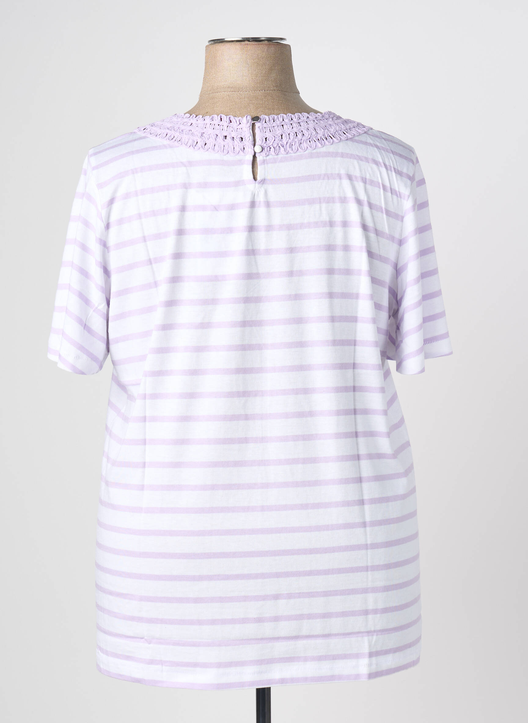Tricou imprimeu fantezie mâneci scurte violet SHEEGO femeie