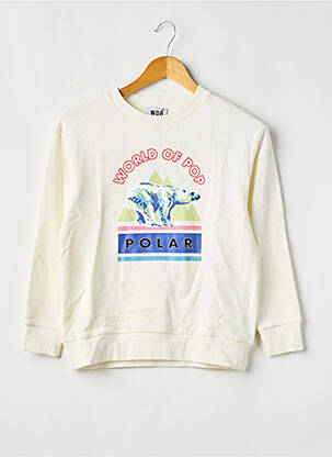 Hanorac serigrafie mâneci lungi bej W.O.P (WORLD OF POP) copil