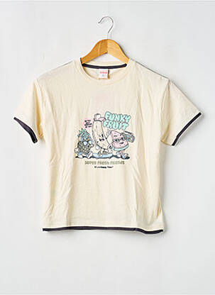 Tricou elasticitate mâneci scurte bej BOBOLI băiat