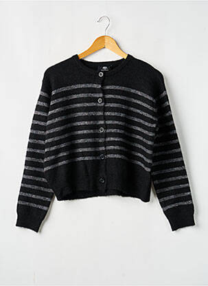 Vestă cu mâneci lungi negru LE TEMPS DES CERISES fată