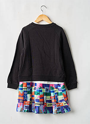 Rochie midi guler rotund mâneci lungi negru W.O.P (WORLD OF POP) fată