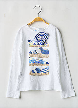 Tricou elasticitate mâneci lungi alb MAYORAL fată