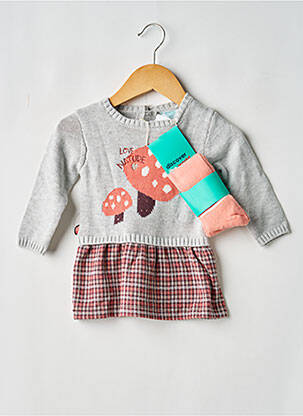 Rochie scurtă gri BOBOLI fată