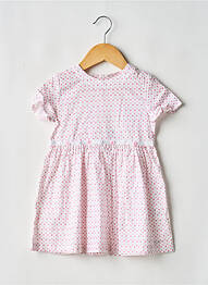 Rochie scurtă țesătură poplin mâneci scurte roz GYMP fille
