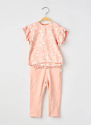 Set pantaloni tip de tricou roz NOPPIES fată